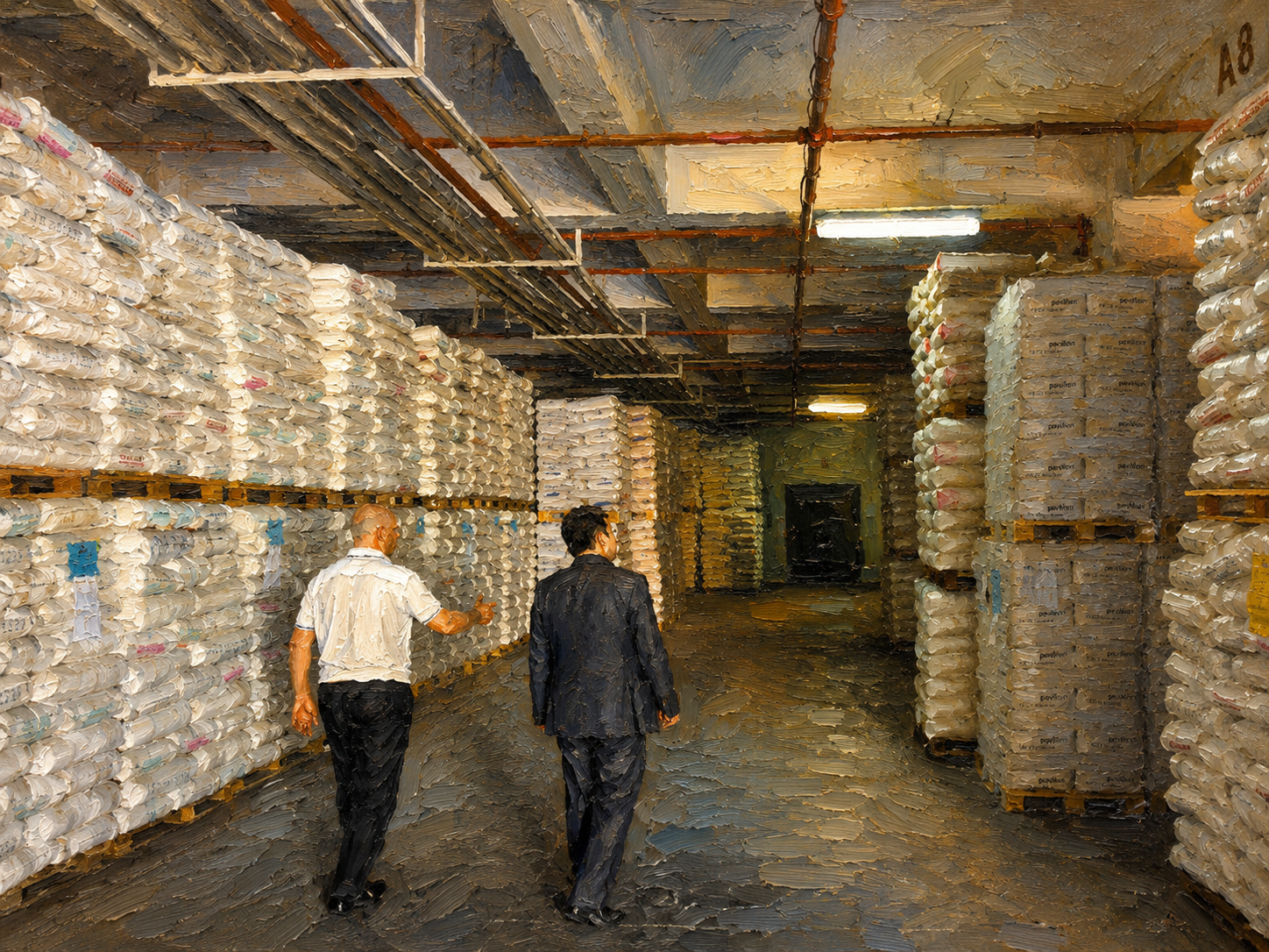 Team inspecting inventory